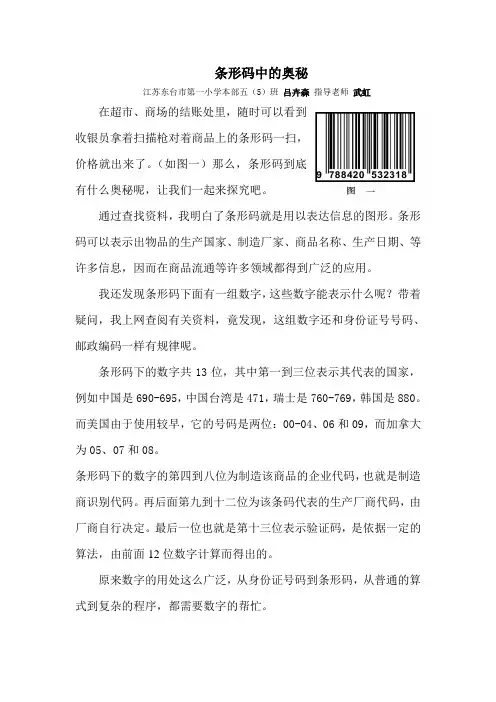 《条形码中的奥秘》