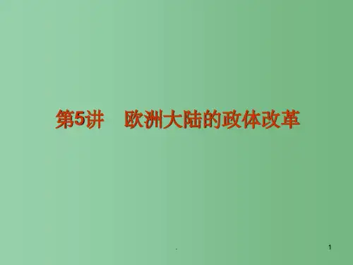 高考历史 第5讲欧洲大陆的政体改革复习方案课件 岳麓版