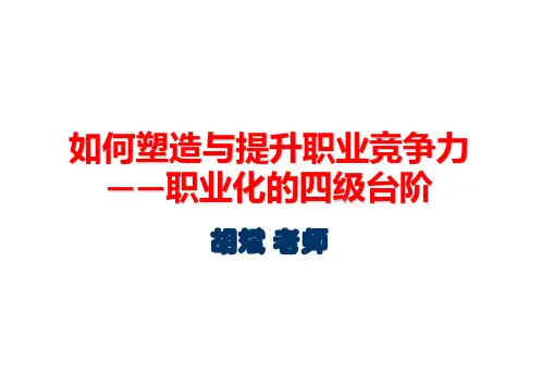 如何塑造与提升职业竞争力