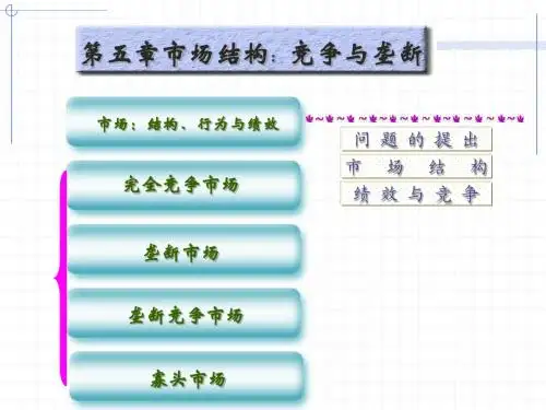 课件第五章 市场结构：竞争与垄断1