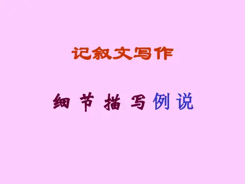 细节描写