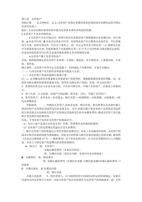 会计学习题及答案第六章固定资产和无形资产习题
