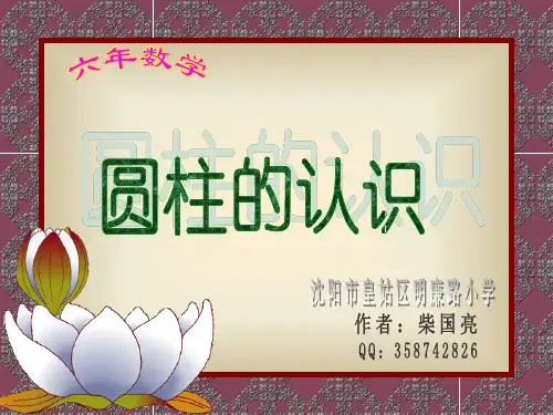 《圆柱的认识》PPT课件