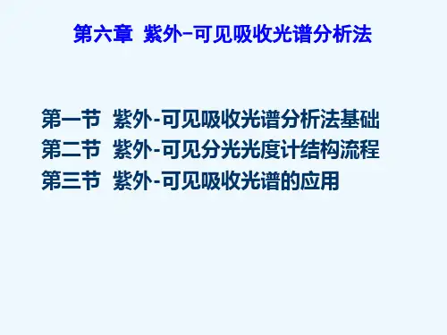第六章紫外可见吸收光谱分析法