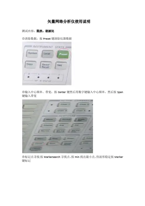 阻抗、驻波比、功率、带宽测试方法