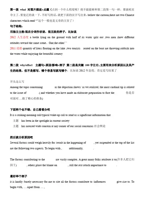 万能考研英语作文模板