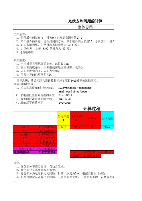 方阵间距计算