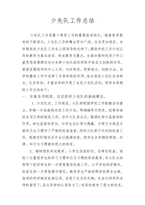 2017年少先队总结