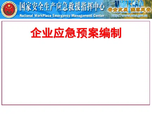 企业应急预案编制