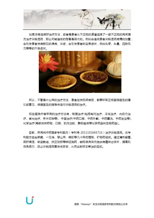 治疗尖锐湿疣的中药方子