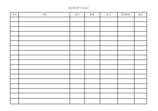 项目部文件下发记录