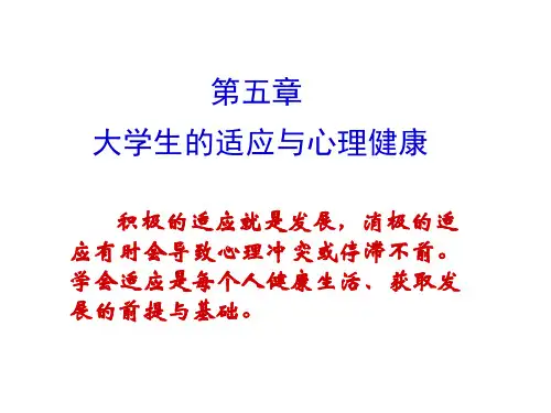 大学生的适应与心理健康
