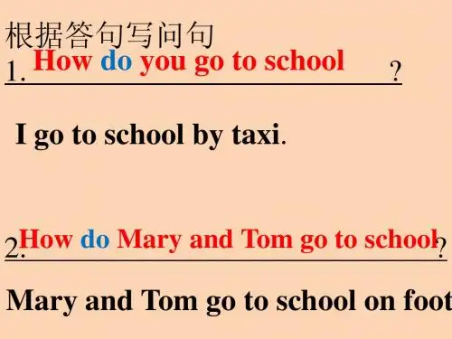 六年级英语人教版上册练习课件