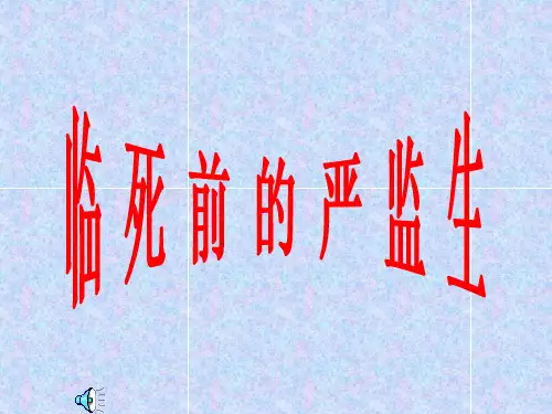 临死前的严监生