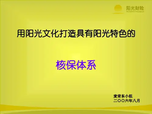 阳光财险核保体系建设