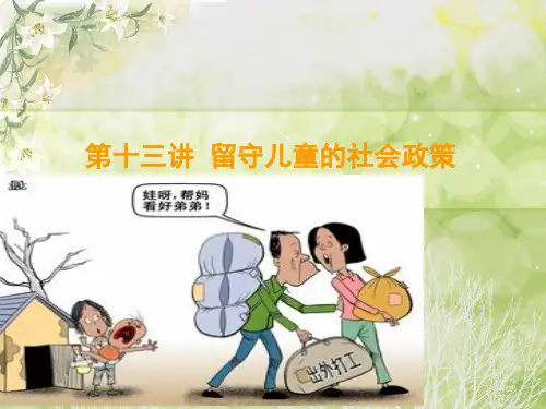 讲留守儿童的社会政策ppt课件