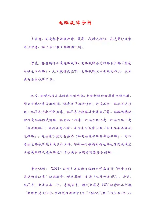 电路故障分析