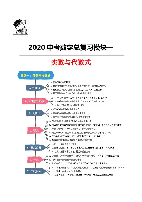 实数、代数式-2020中考数学总复习(解析版)