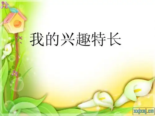 我的兴趣特长