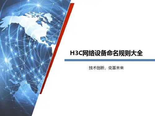 H3C网络设备命名规则大全