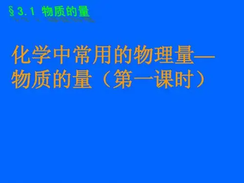 课件 物质的量1