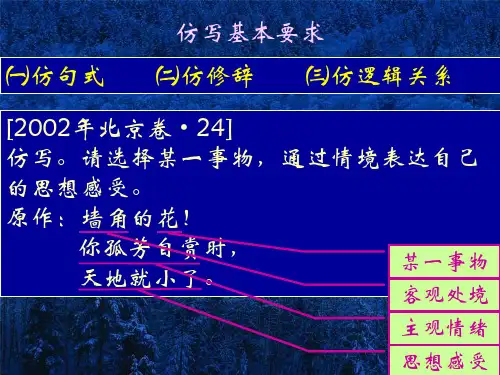 仿写基本要求
