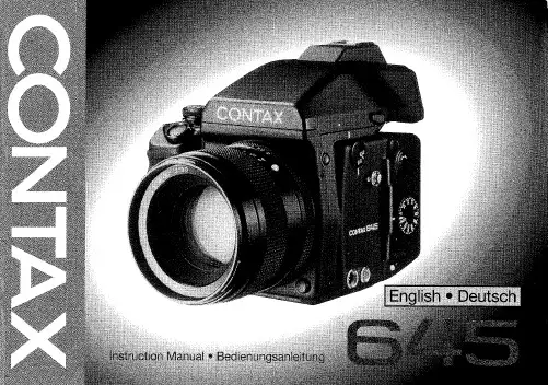 CONTAX645(康太时645)相机说明书英文扫描版