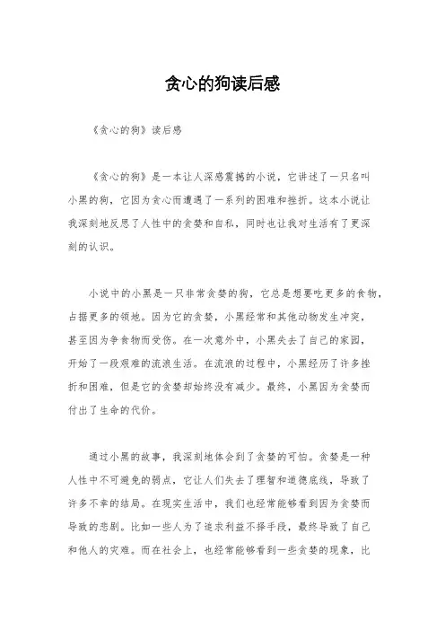 贪心的狗读后感