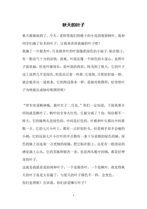 秋天的叶子
