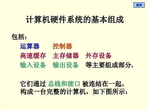 计算机硬件系统的基本组成