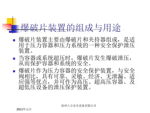 爆破片安装及维护说明