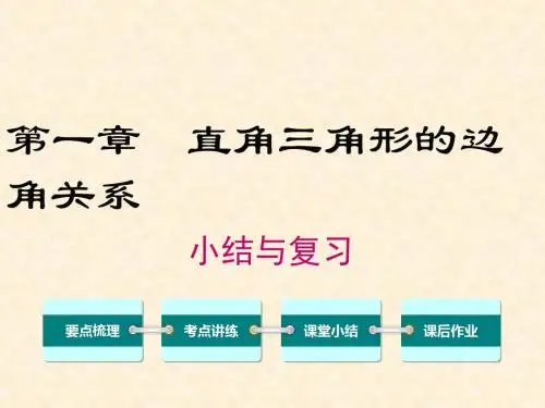 2019年北师大版初中九年级数学下册第一章小结与复习优质课课件