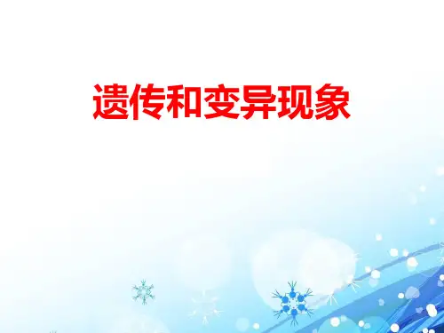 《遗传和变异现象》 PPT实用课件