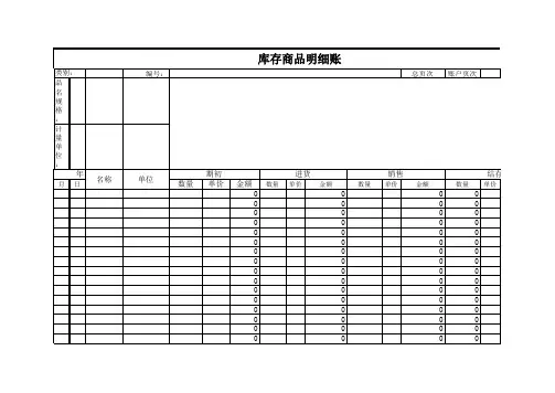 库存商品明细表