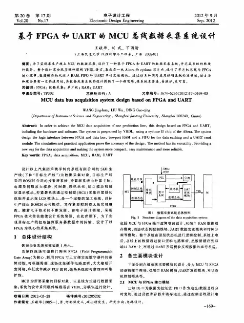 基于FPGA和UART的MCU总线数据采集系统设计