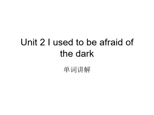 九年级英语i-used-to-be-afraid-of-the-dark课件4