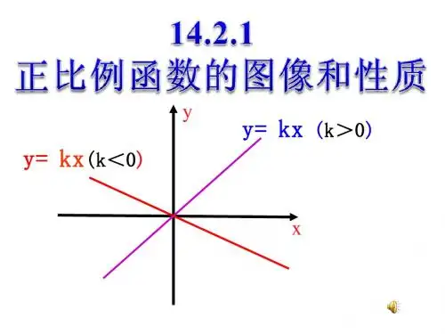 14.2 .1正比例函数的图像和性质