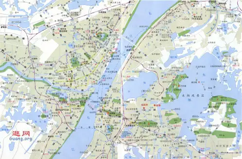 中国各省地图-武汉市地图
