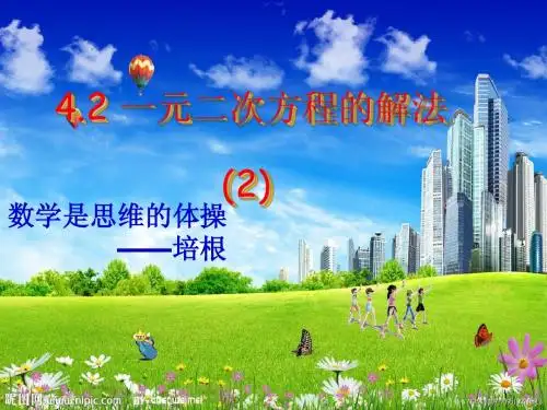4.2 一元二次方程的解法(2)