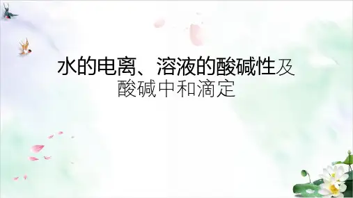 人教版高考化学复习水的电离,溶液的酸碱性ppt
