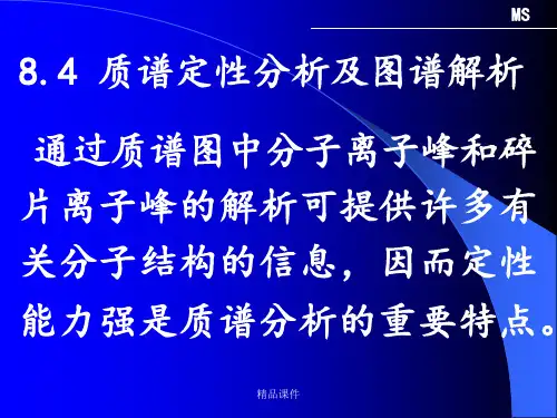 质谱定性分析及图谱解析