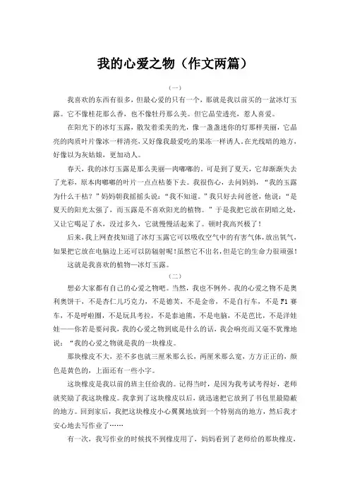 我的心爱之物作文500字