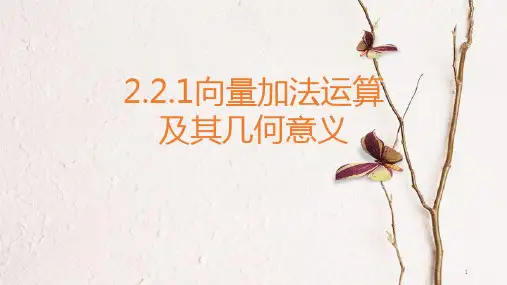 高中数学 第二章 平面向量 2.2.1 向量加法运算及其几何意义课件4 新人教A版必修4.ppt
