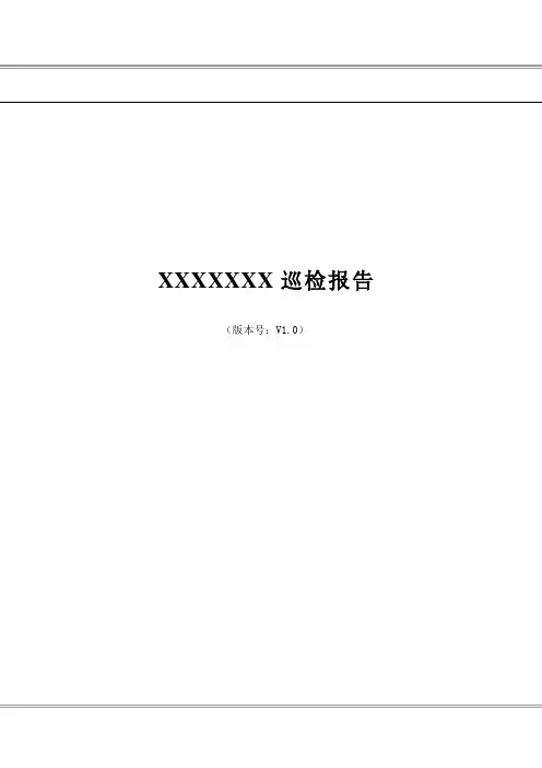 运维-网络巡检报告