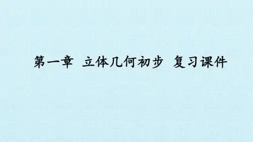 人教版B版高中数学必修2：第一章 立体几何初步 复习课件
