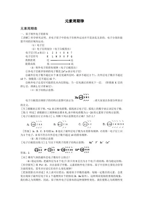 高一化学人教版必修