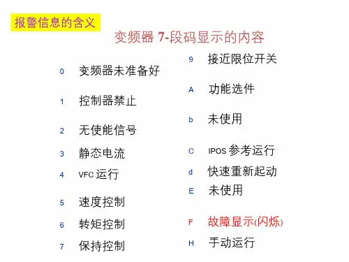 SEW变频器故障代码