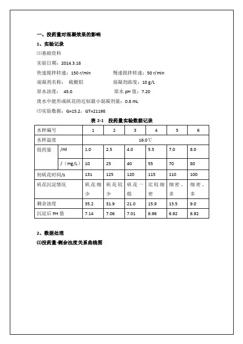 混凝沉淀实验 2