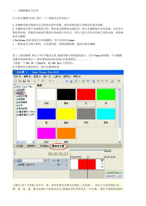 关键帧的操作方法