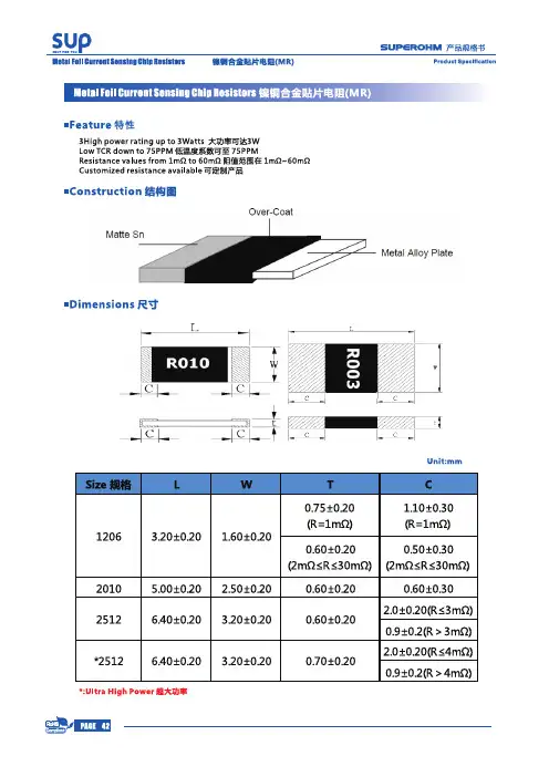 SUP-MR镍铜合金电阻